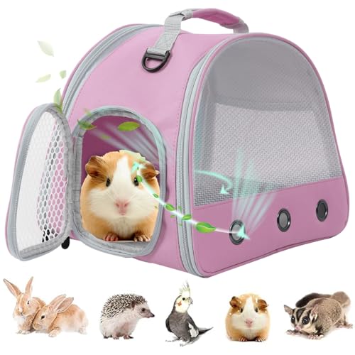 Atmungsaktiver Meerschweinchen-Träger-Rucksack mit Nylon Mesh Fenster Tragbarer Träger für Meerschweinchen, Bunny Bearded Dragon Bird Chinchilla Ferret Reise im Freien Atmungsaktiver Meerschweinchen-Träger-Rucksack mit Nylon Mesh Fenster Tragbarer Träger für Meerschweinchen, Bunny Bearded Dragon Bird Chinchilla Ferret Reise im Freien von LAIRIES