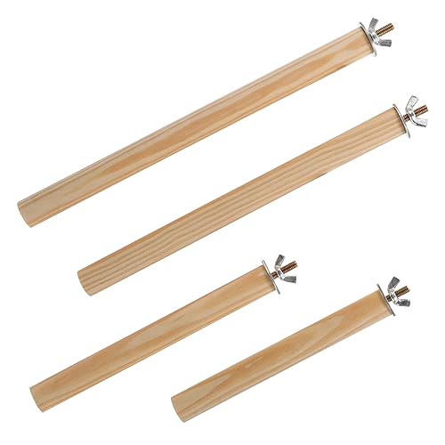 LALAFINA 4pcs Papagei Stehen Pole für Schleifen Beißen Vogel Spielzeug für Nymphensittich Conure Sittich von LALAFINA