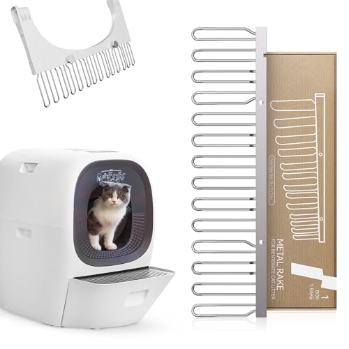 LALAHOME Rechenersatz, kompatibel mit selbstreinigender Katzentoilette, RealScooper Pro Schaufel, speziell entwickelter Edelstahl von LALAHOME