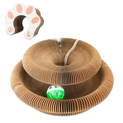 LALAKATS Katze Akkordeon Katzenspielzeug Kitty Kurlz Katzenspielzeug Ball Kratzpad Magic Organ Cat Scratching Board Cat Scratcher 1 Pack von LALAKATS