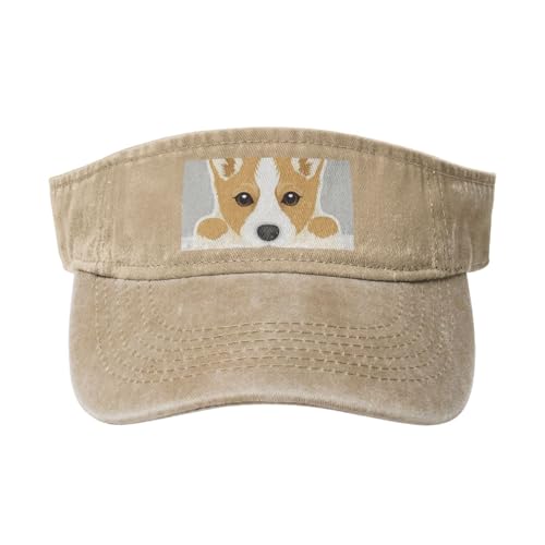 LAMAME Baseballkappe mit niedlichem Cartoon-Motiv, walisischer Corgi-Hund, bedruckt, leer, verstellbare Sportkappe von LAMAME