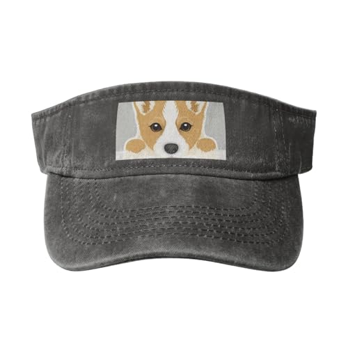 LAMAME Baseballkappe mit niedlichem Cartoon-Motiv, walisischer Corgi-Hund, bedruckt, leer, verstellbare Sportkappe von LAMAME