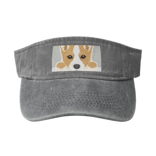 LAMAME Baseballkappe mit niedlichem Cartoon-Motiv, walisischer Corgi-Hund, bedruckt, leer, verstellbare Sportkappe von LAMAME