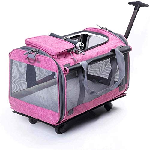 Haustier Trolley Tasche, Faltbare Kleine Hunde Handtasche, Multifunktionale Transporttasche, Geeignet für Camping, Reisen (D) von LANAZU