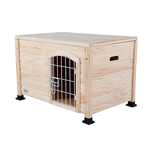 Hundekäfig Outdoor Hundehütte Holz Hundehütte Kleine Hunde Haustier Zwinger Indoor Hunde- und Katzenhaus Geeignet für Innen und Außen (#2) von LANAZU