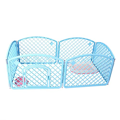 Pet House Kleiner und mittelgroßer Hundekäfig Sicherheitszaun Faltbarer Hundekäfig Geeignet für Balkon Wohnzimmer (Blue 6 Pieces) von LANAZU