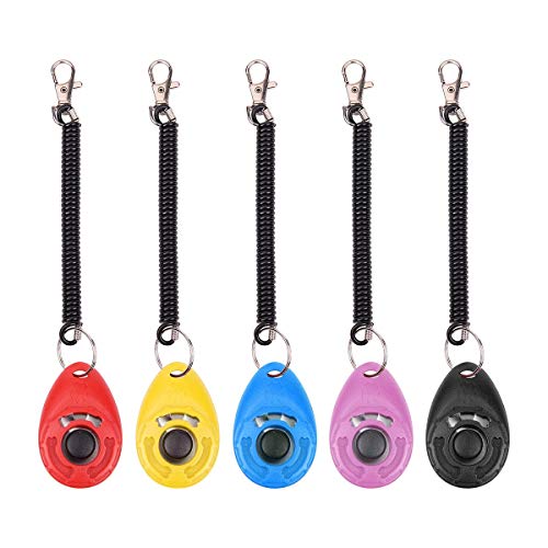 LANGING Profi-Clicker für Hundetraining, Clicker mit Handgelenkschlaufe, 5 Stück von LANGING