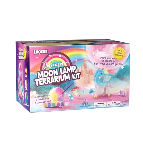 Unicorn Terrarium Kit with Moonlamp Painting Set von LAOESE