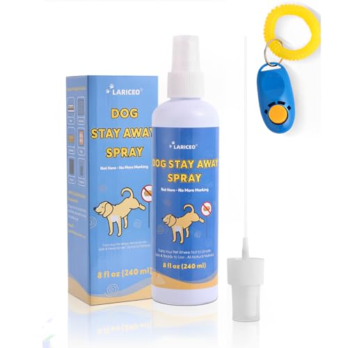 LARICEO 226.8 g Dog Away Spray - Sichere Haustierabschreckung für Training - Stoppen Sie unerwünschtes Wasserlassen - Effiziente Hundetrainingshilfe - Nicht hier Hundespray - Stoppen Sie unangemessene von LARICEO