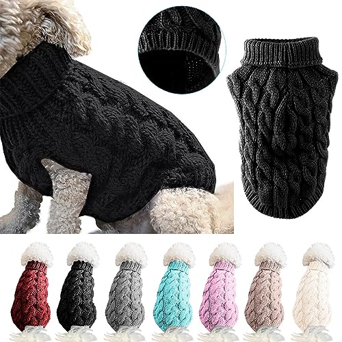 LASIEYO Hundepullover,Mittelgroß Hunde Rollkragen Strickpullover Winter Warmer Hund Pullover Haustier Warme Pullover für Mittelgroß Hunde von LASIEYO