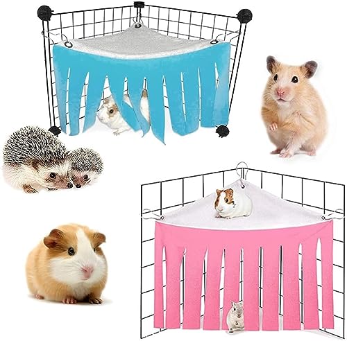 LATRAT 2 STK Nest Bett Zelt, Kleintiere Versteck, Hamsterzelt Hängematte, Versteck für Kleintiere Zelt Pet Hamster Zelt Ecke Haustier Versteck Käfig Zubehör für Chinchilla Ratte Eichhörnchen Hase von LATRAT