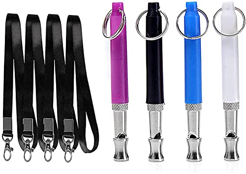 LATRAT 4 pcs Hundepfeife mit Pfeife, Hundepfeifen hochfrequenz lautlos Einstellbares Pitch einfaches Hundetraining von LATRAT