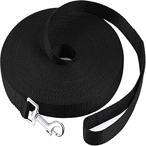 LATRAT Führleine für Hunde, 1,2 ~ 30 m, Trainingsleine für Hunde, Hunde Sachen, Hundetraining Zubehör, lange Leine, für kleine bis große Hunde (schwarz, 20 m x 1,5 cm (65 ft)) von LATRAT