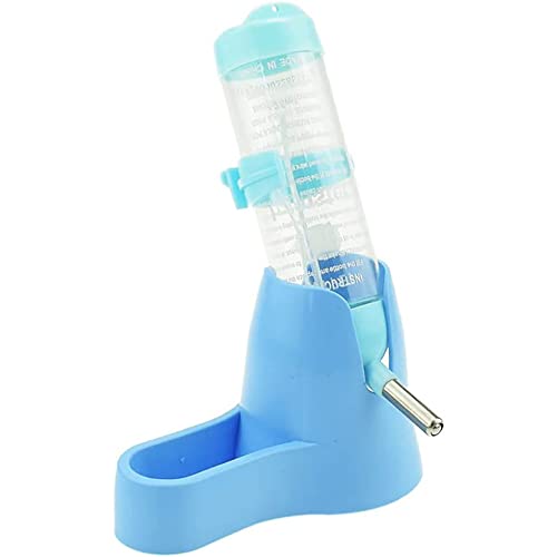 LATRAT Haustier Wasserflasche Automatischen Fütterne Wasserflasche Hängende Art Wasser Feeder Brunnen Wassertrinken Spender für Kleintiere Nagen, Chinchilla, Kaninchen, Ratten, Frettchen, 125ml, Blau von LATRAT