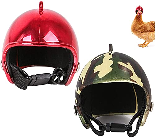 LATRAT Hühnerhelm Vogelhut Kopfbedeckung, Haustier Hut, Spielzeug Helm Huhn, Kostüme Zubehör für Huhn Kleine Haustierenten Und Anderes Geflügel Schützen Den Kopf von LATRAT