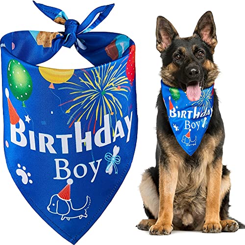 LATRAT Hund Geburtstag Bandana Hundehalstuch Geburtstag Dreieck Schal Waschbar Haustier Geburtstag Bandana Weich Hund Geschenke Dreieck Lätzchen von LATRAT