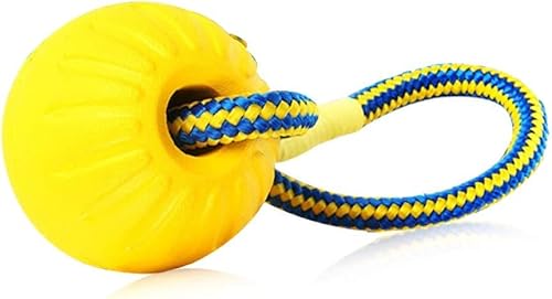 LATRAT Hundeball Wurfball Hundespielzeug Ball Naturgummiball für Kleine Große Hunde, Hundezahnpflege Reinigungszähn(9 cm) von LATRAT