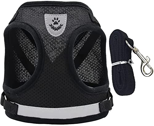 LATRAT Hundegeschirr mit Leine Set für kleine Hunde, für Große Kleine Mittlere Hunde,Einstellbar Laufgeschirre Sicher Kontrolle Gepolstert Hundeweste Neu Atmungsaktiv Dog Harness (M) von LATRAT