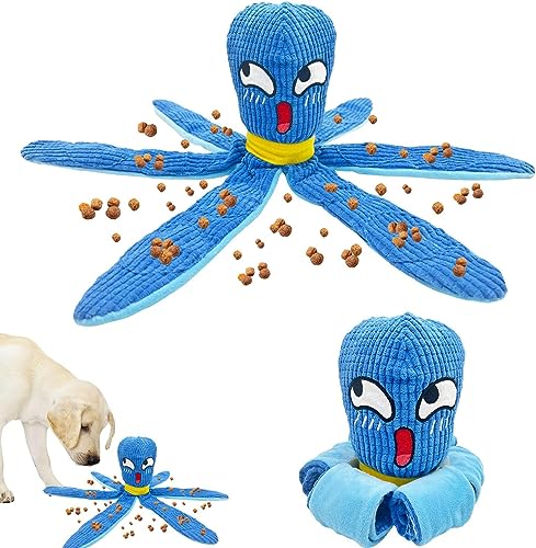 LATRAT Intelligenzspielzeug für Hunde, Hundespielzeug Schnupftabak, Quietschend Welpenspielzeug, Interaktives Hundespielzeug, Puzzle Toys for Dogs, Oktopus Interaktives Hundespielzeug von LATRAT