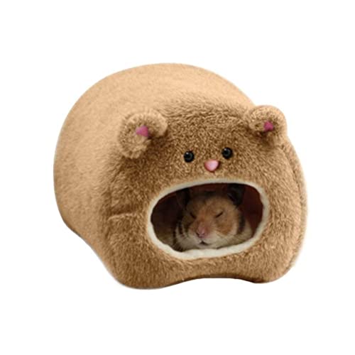 LATRAT Ratten Hamster Winter Warm Fleece Hängenden Käfig Hängematte Cute Bear House, für Rennmaus Junge Meerschweinchen Igel von LATRAT