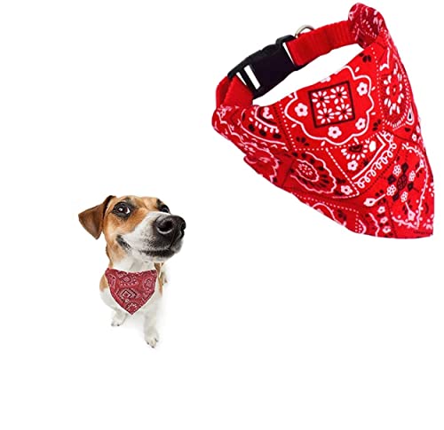 LATRAT Verstellbares Bandana, Dreieck, für Haustiere, Bandana, Hund, Schal, Schal für Hunde und Katzen, Zubehör für Haustiere, Rot L von LATRAT