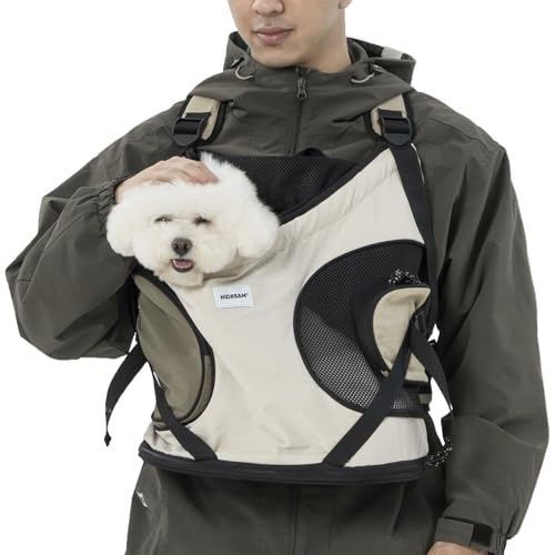 Hundetasche für Kleine Hunde 8.5kg Katzenrucksack für Katzen, Beige von LAVAMOND