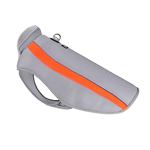 LAVAMOND Hunde Kühlweste UV-Schutz, Leichtes Kühlgeschirr für Große Hunde mit Verdunstungskühl-Technologie für Training Camping, Orange, 3XL von LAVAMOND