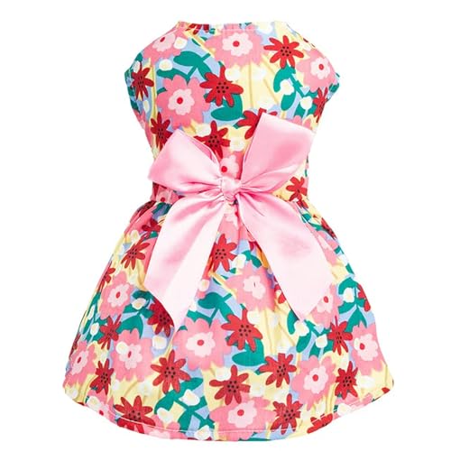 Hundekleidung Lustiges Haustierkleid Print Kleid Chihuahua Yorkie Schleife Mesh Kleid Haustier Party Kleidung Sommer Prinzessin Katze Hund Kostüm von LCPQHUAG