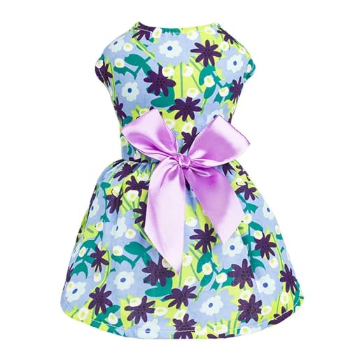 Hundekleidung Lustiges Haustierkleid Print Kleid Chihuahua Yorkie Schleife Mesh Kleid Haustier Party Kleidung Sommer Prinzessin Katze Hund Kostüm von LCPQHUAG