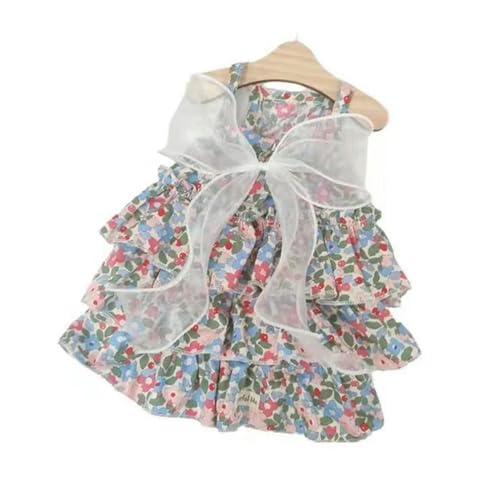 Sweet Princess Style Hundekleid Haustier Floral Rock Haustierkleidung Netzrock Hundekleidung für kleine Hunde Haustierartikel von LCPQHUAG