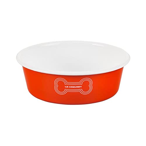 Le Creuset Hundenapf, Emaille auf Stahl, groß, 6 Tassen, Orange von LE CREUSET