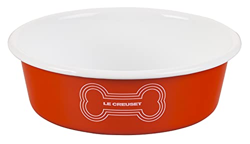 Le Creuset Hundenapf aus Emaille, mittelgroß, 4 Tassen, Orange von LE CREUSET