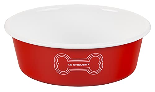 Le Creuset Hundenapf aus emailliertem Stahl, groß, 6 Tassen, Rot von LE CREUSET