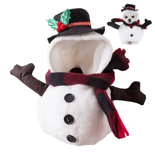 Weihnachten Outfit Schneemann Haustier Weihnachtskostüm Hund Weihnachtskostüme Weihnachten Haustier Kleidung Anzug Xmas Hoodie Mantel für Kleine Hunde Hunde Welpen Katzen Cosplay Party von LEBKFT