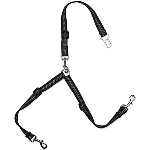 Geschirr Hund Dog Harness Leine Hund Welpenleine Schleppleine Hund Sicherheitsgeschirr Hund Katzengeschirr Ausbruchsicher Hunde Leine for Reisen Black von LEDDP