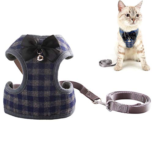 Geschirr Hund Dog Harness Leine Hund Welpenleine Schleppleine Hund Sicherheitsgeschirr Hund Katzengeschirr Ausbruchsicher Hunde Leine for Reisen Blue,40 von LEDDP