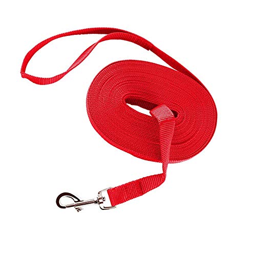 Geschirr Hund Dog Harness Leine Hund Welpenleine Schleppleine Hund Sicherheitsgeschirr Hund Katzengeschirr Ausbruchsicher Hunde Leine for Reisen red,3m von LEDDP