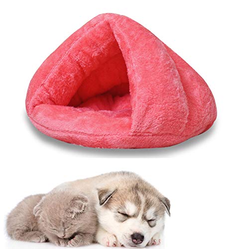 Hundehöhle Kleine Hunde Katzenhöhle Kätzchenbett Luxus Hundebett Flauschiges Hundebett Günstige Hundebetten Haustierhöhle Hundeschlafsäcke pink,Large von LEDDP