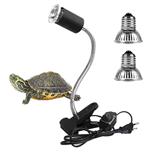 LEDGLE Schildkröte Wärmelampe, Wärmespotlampe für Aquarium Reptil mit Clip E27 Lampen 25W 50w 360°Drehbar für Reptilien, Eidechsen, Schildkrötenschlangen Haustier Habitat Heat Glühbirnen von LEDGLE