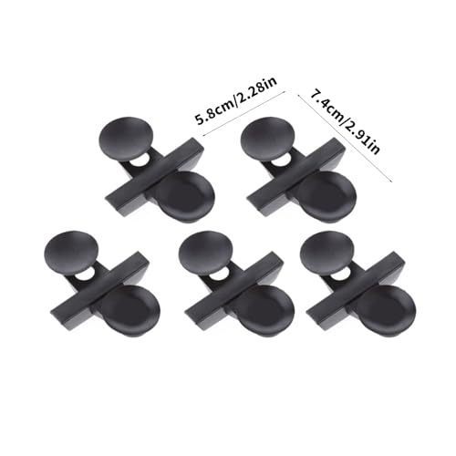 LEELOU 5pcs Aquarium Teiler Clips Mit Saugnäpfeln Schwarze Weiche Saugerhalter Für Fischtanks Divider Stütze Clip von LEELOU