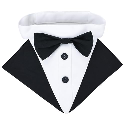 LEELOU Haustier Hochzeit Speichel Handtuch Mit Westlichen Anzug Katzen Halsband Verstellbare Krawatten Kaninchen Welpen Festival Hochzeitsfeier Kragen von LEELOU