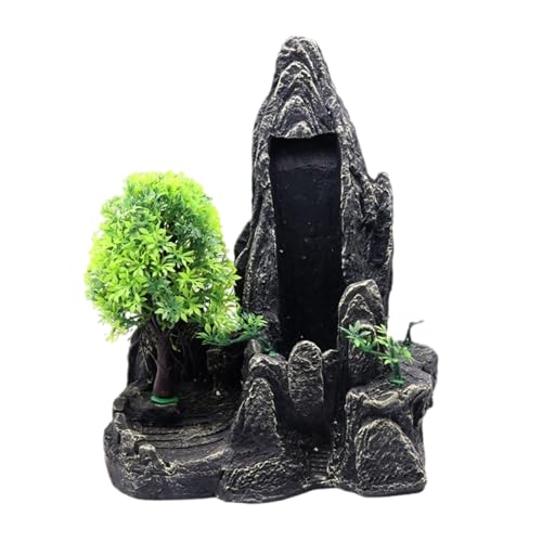 LEELOU Landschaft Berg Landschaft Fischtanks Dekorationen Für Aquarien Terrarium Garnelen Wasserfall Große Baum Ornamente von LEELOU