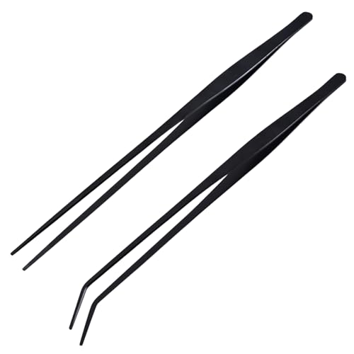 LEELOU Pack Von 2 Professionellen 27 cm Aquarium Pinzetten Für Professionelle Aquaristen Die Wunderbar Für Aquascaping Und Fütterung Von Reptilien von LEELOU