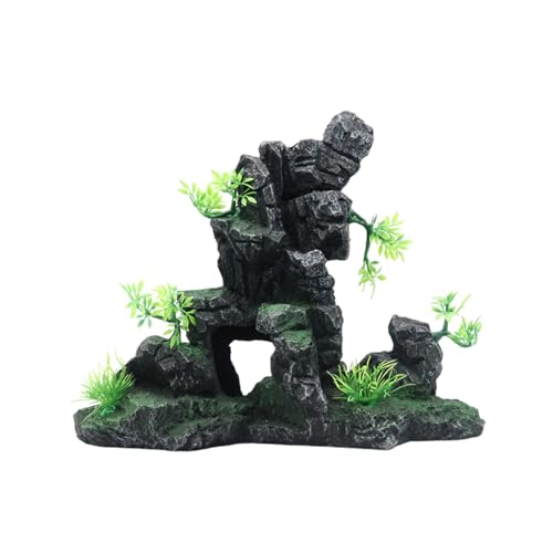 LEELOU Zarte Aquarien Landschaft Berggras Terrarium Landschaft Garnelengras Statue Aquarien Lebensraum Dekore von LEELOU