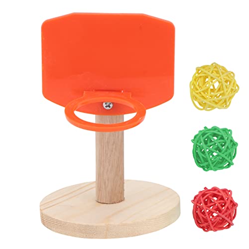 LEEVUS Vogelspielzeug, Basketball-Spielzeug, Papageien-Training, Mini-Reifen, pädagogisches Set, Kaukäfig, Lernspiel, 2 Set von LEEVUS