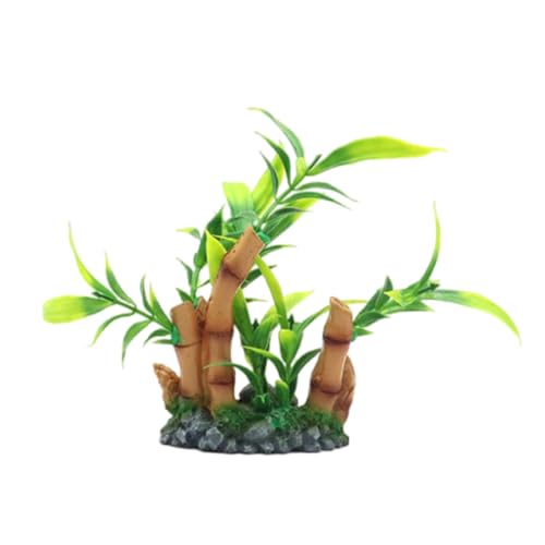 LEIDJGUN Wie Gelbe Bambus Pflanze Aquarien Ornament Harzdekoration Für Home Office Nutzung Fishtanks Landschaft Display von LEIDJGUN