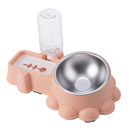 Katzennäpfe, Haustierbedarf, 1 Set automatischer Futterspender für Haustiere, Wasserspender für Katzen und Hunde, Futternapf, Flasche, Trinkbrunnen für Tierfütterung, Rosa (Farbe: Rosa) von LEJDI