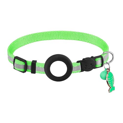 LEJIAJU Katzenhalsband, reflektierendes Haustierhalsband mit Tracker-Halter und für kleine Katzen, Hunde, Welpen, Haustiere, wasserdichtes Halsband von LEJIAJU