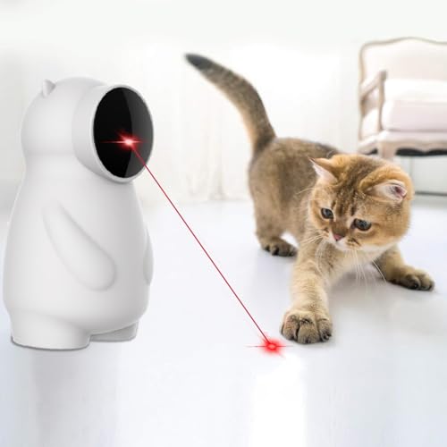 Katzenspielzeug, LED-Licht für Katzen, mit echter und wiederaufladbarer Flugbahn, Bewegungsaktivierung, automatisch, interaktives Spielzeug für Indoor-Katzen/Welpen/Hunde von LEMENG