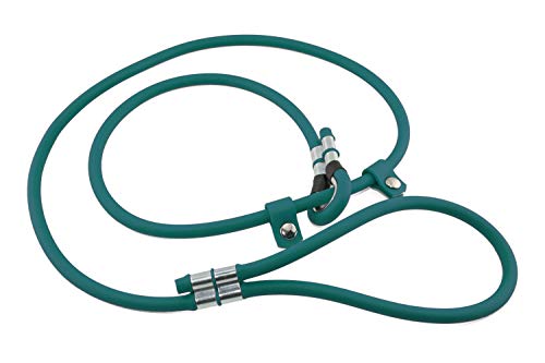 LENNIE BioThane Retrieverleine, rund, Ø 6mm, 1,25m lang, mit Handschlaufe, Petrol/Teal, Moxonleine von LENNIE